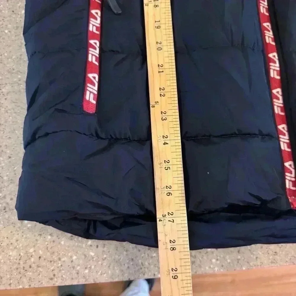 FILA Pace Logo PufferJacket Hooded Medium Insulated Winter, Warm, Insulated